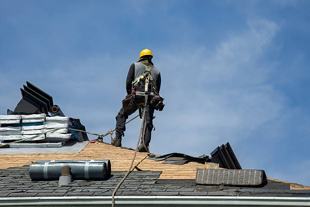 Professional Flat Roof Repair technician working in Moorhead, MS